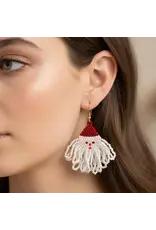 Beaded Santa Earrings, India