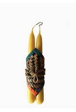 Hand-Dipped Beeswax Candles – Pair