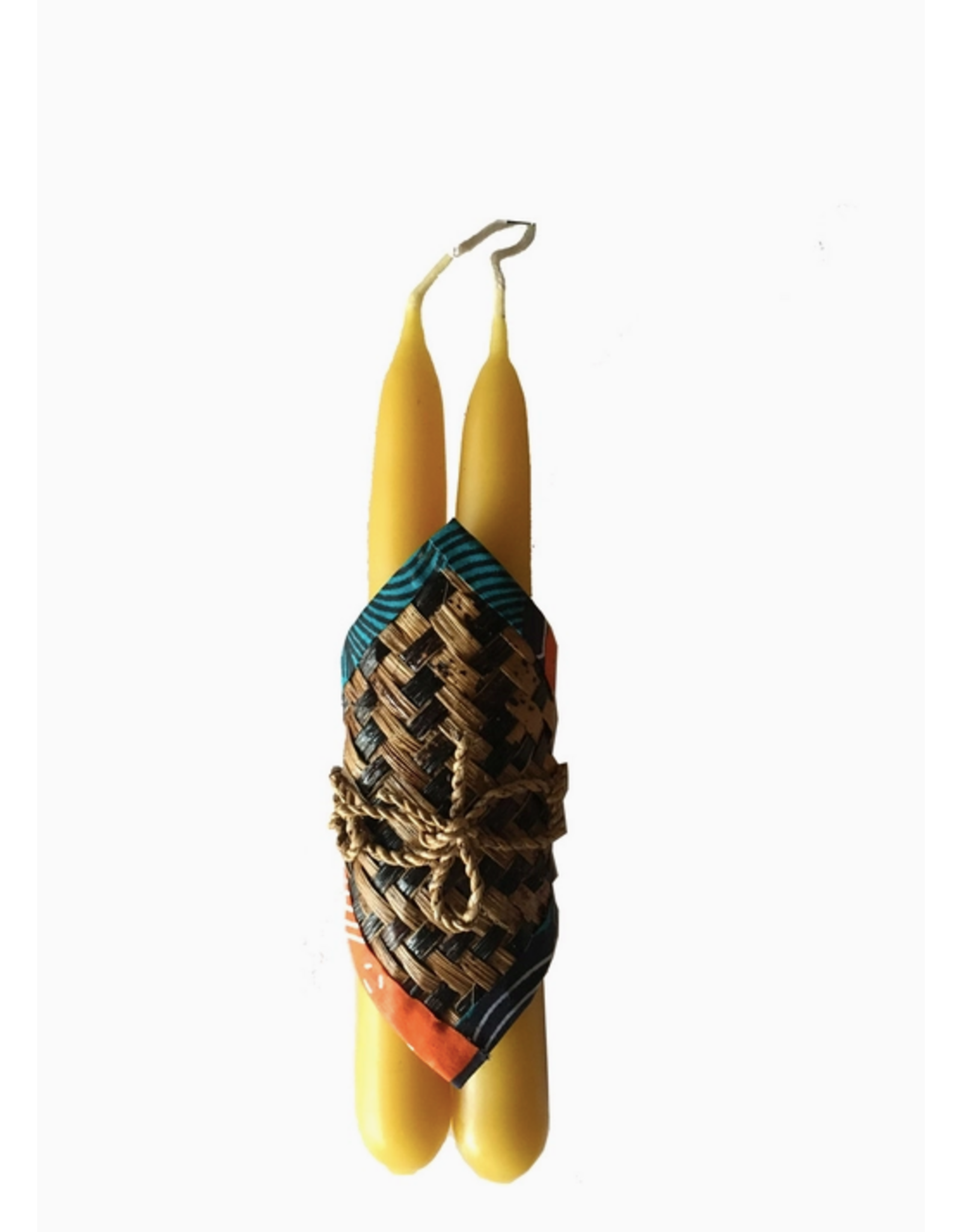 Hand-Dipped Beeswax Candles – Pair