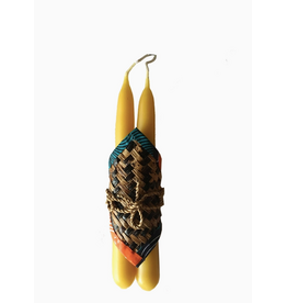 Hand-Dipped Beeswax Candles – Pair