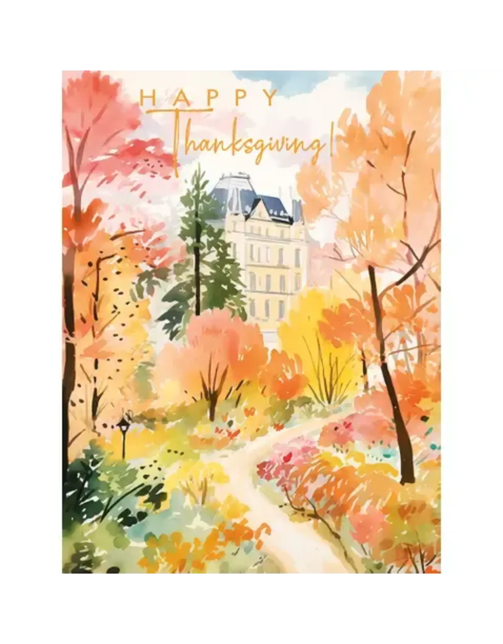Fall Colors in the Park Thanksgiving Greeting Card