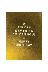 Golden Day Birthday Greeting Card 3.5 X 4.75