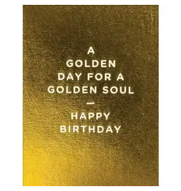 Golden Day Birthday Greeting Card 3.5 X 4.75