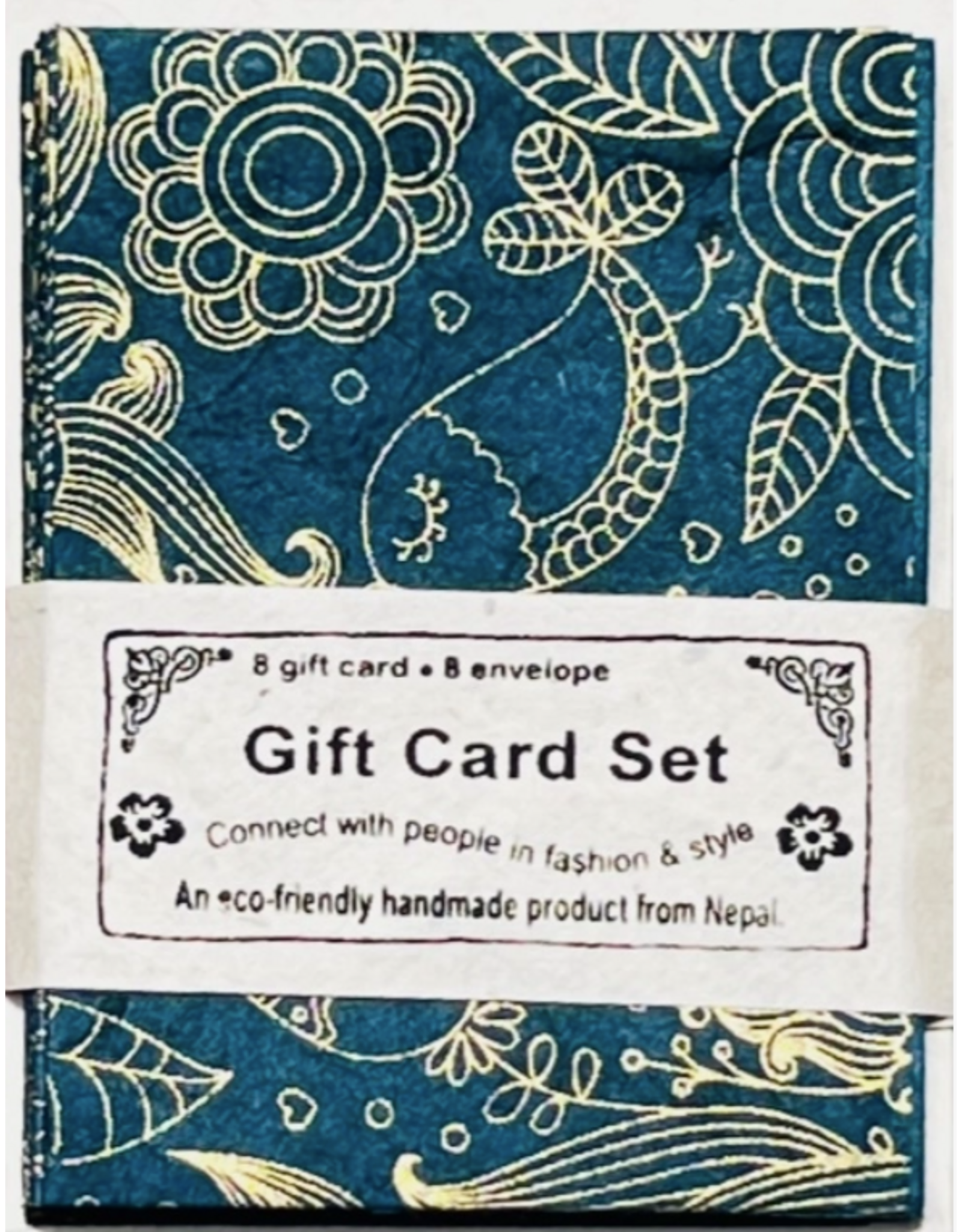 Eco-friendly Gift Enclosure, Set of 8, Art Decor Blue, Nepal