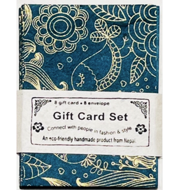 Eco-friendly Gift Enclosure, Set of 8, Art Decor Blue, Nepal