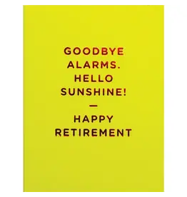 Goodbye Alarms Retirement Greeting Card 3.5 X 4.75