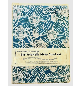 Eco-friendly Note Card Set, Japan Blossom,  Nepal