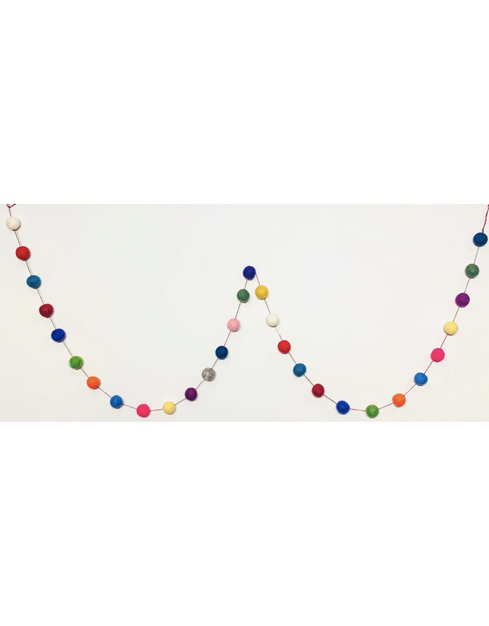 60" Pompom Garland, Multi Color, Nepal