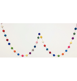 60" Pompom Garland, Multi Color, Nepal