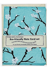 Eco-friendly Note Card Set, Peach Blossom Robin Eggs, Nepal