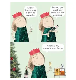 Xmas Susan Holiday Greeting Card 4.5 X 6.25"
