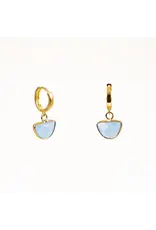 Faceted Stone Huggie Earrings, Guatemala