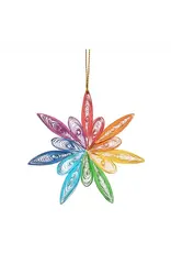 Quilled Rainbow Star Christmas Ornament