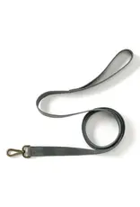 Mist Gray Leather Pet Leash