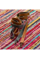 Mist Gray Leather Pet Leash