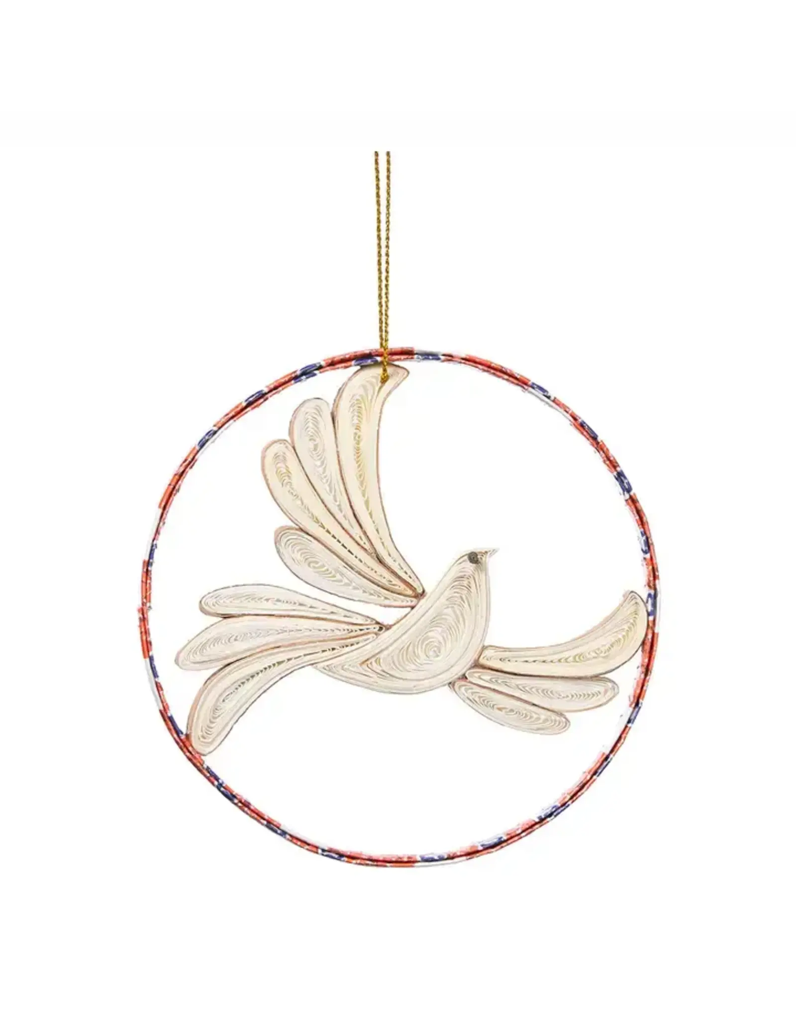 Quilled Peace Dove Christmas Ornament