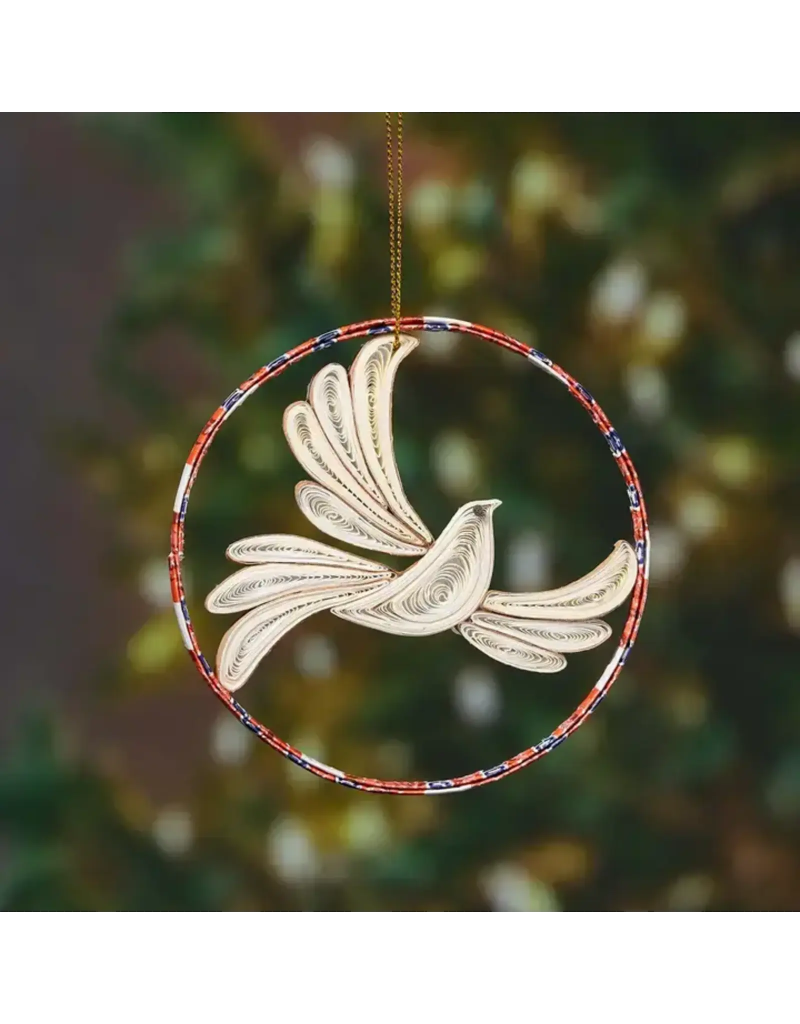 Quilled Peace Dove Christmas Ornament