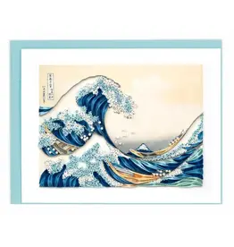 Artist Series - Quilled Great Wave, Hokusai Greeting Card, Vietnam