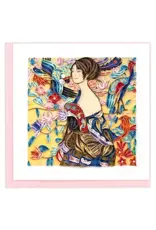 Artist Series - Quilled Lady with Fan, Klimt Greeting Card, Vietnam