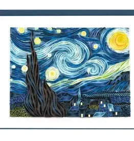 Artist Series - Quilled Starry Night, Van Gogh Greeting Card, Vietnam