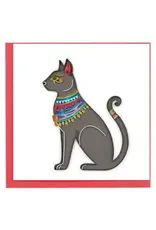 Quilled Egyptian Cat Greeting Card, Vietnam