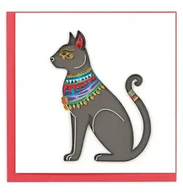 Quilled Egyptian Cat Greeting Card, Vietnam