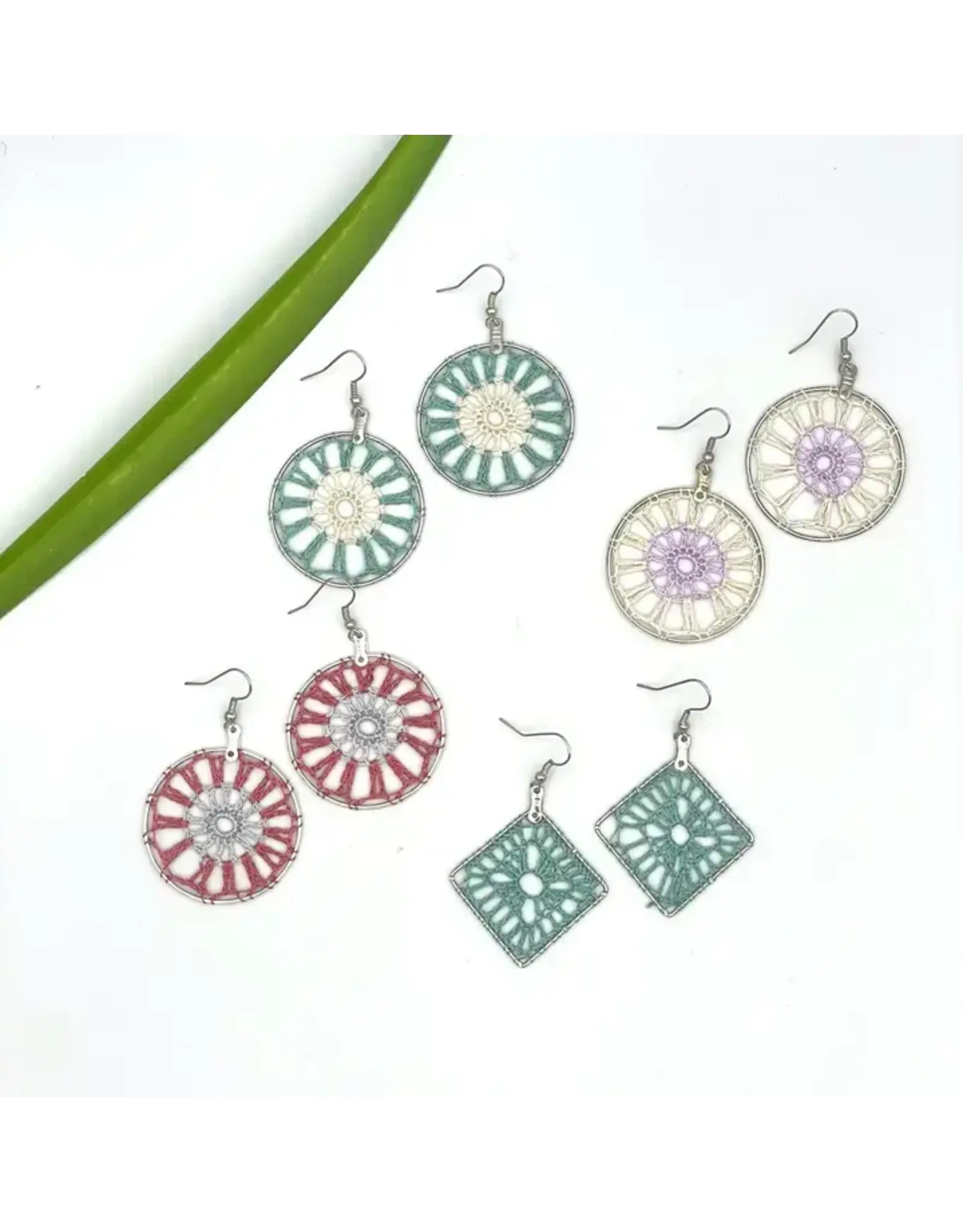 Sweet Dreams Crocheted Earrings, Costa Rica