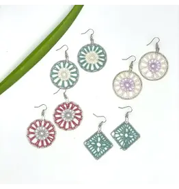 Sweet Dreams Crocheted Earrings, Costa Rica