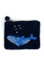 Blue Whale Felt Coin Purse, Nepal
