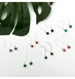 Crescent Sterling Silver Earrings, Nepal |