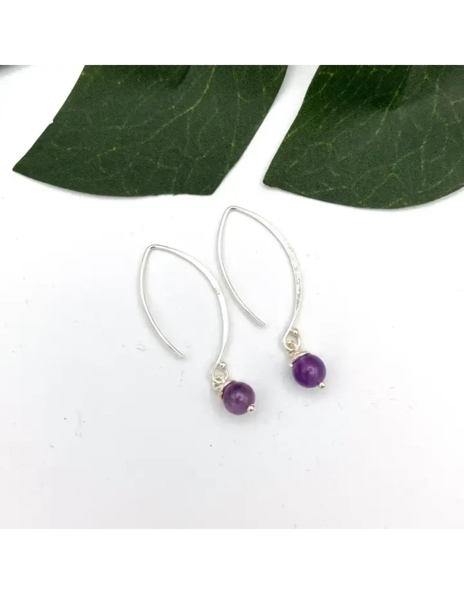 Crescent Sterling Silver Earrings, Nepal |