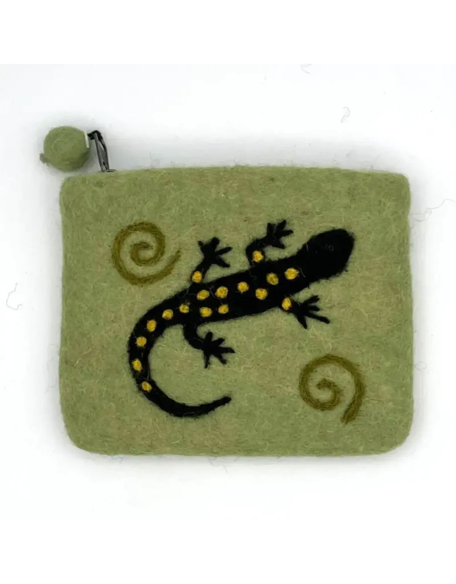 Spotted Salamander Felt Coin Purse