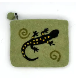 Spotted Salamander Felt Coin Purse