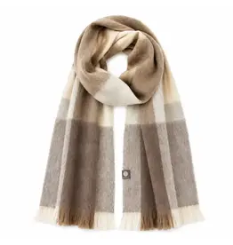 Alpaca Plaid Scarf - Salt Flat