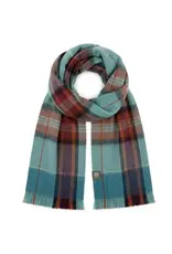 Alpaca Tartan Scarf - Mariner