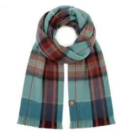 Alpaca Tartan Scarf - Mariner
