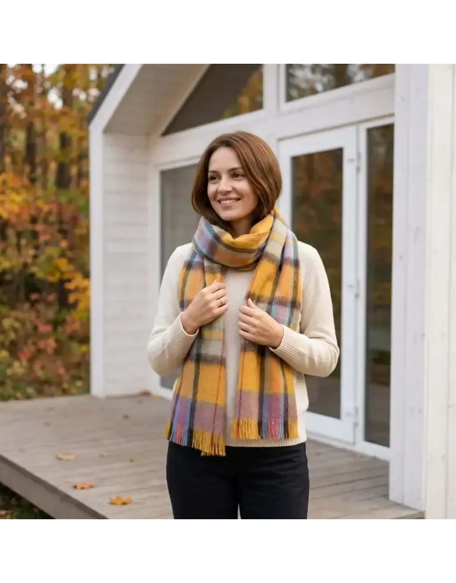 Alpaca Tartan Scarf - Sundown