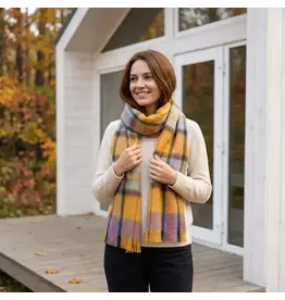 Alpaca Tartan Scarf - Sundown