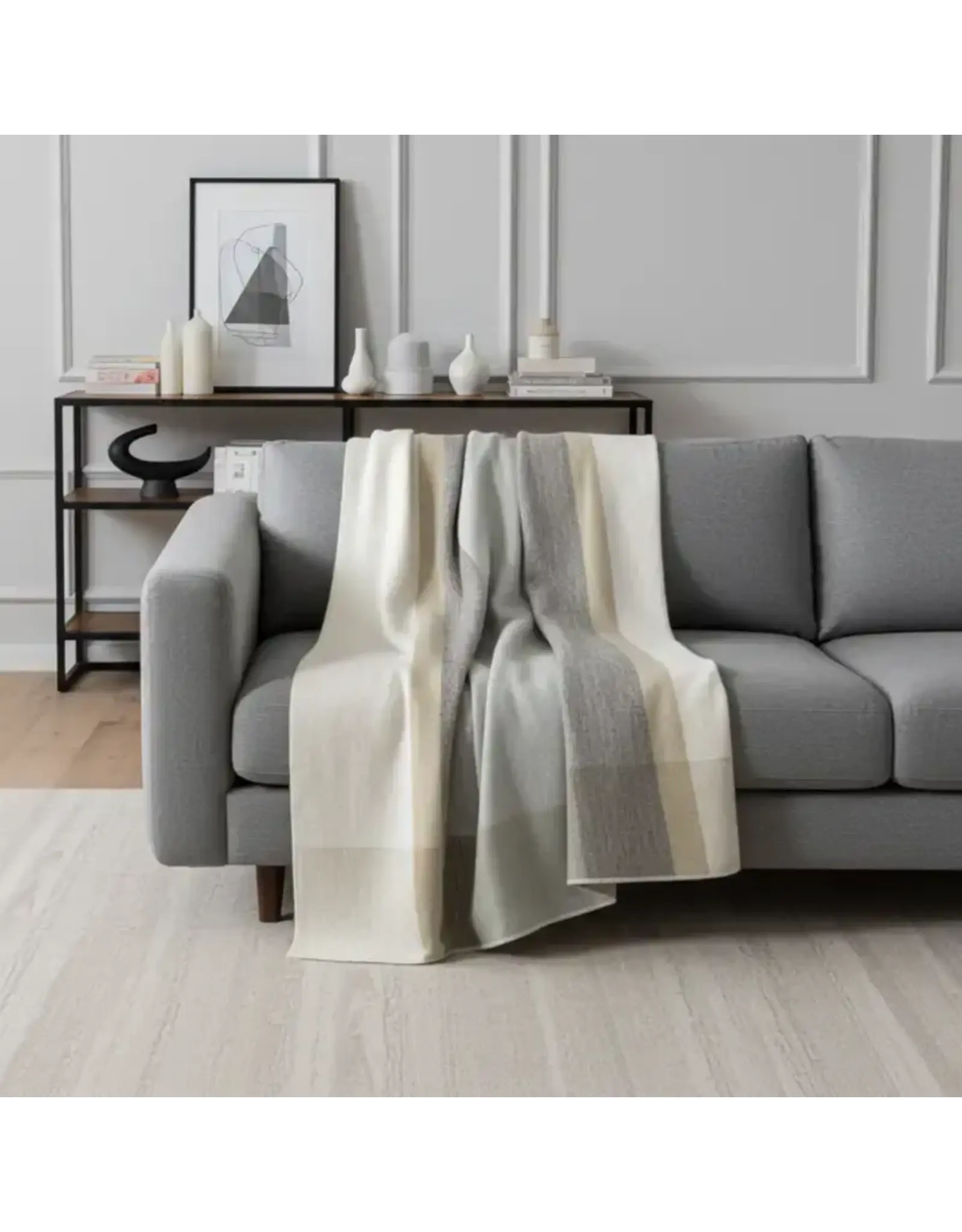 Alpaca Throw Blanket - Salt Flat