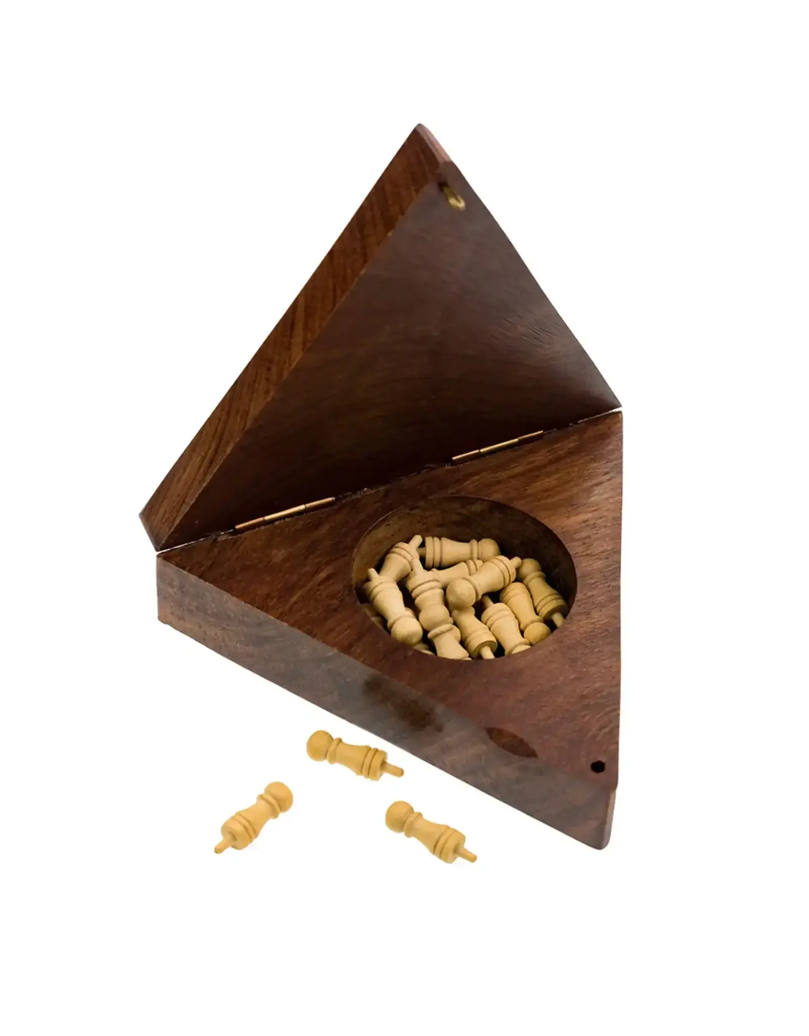 Triangle Peg Board Game - Handcrafted Wood