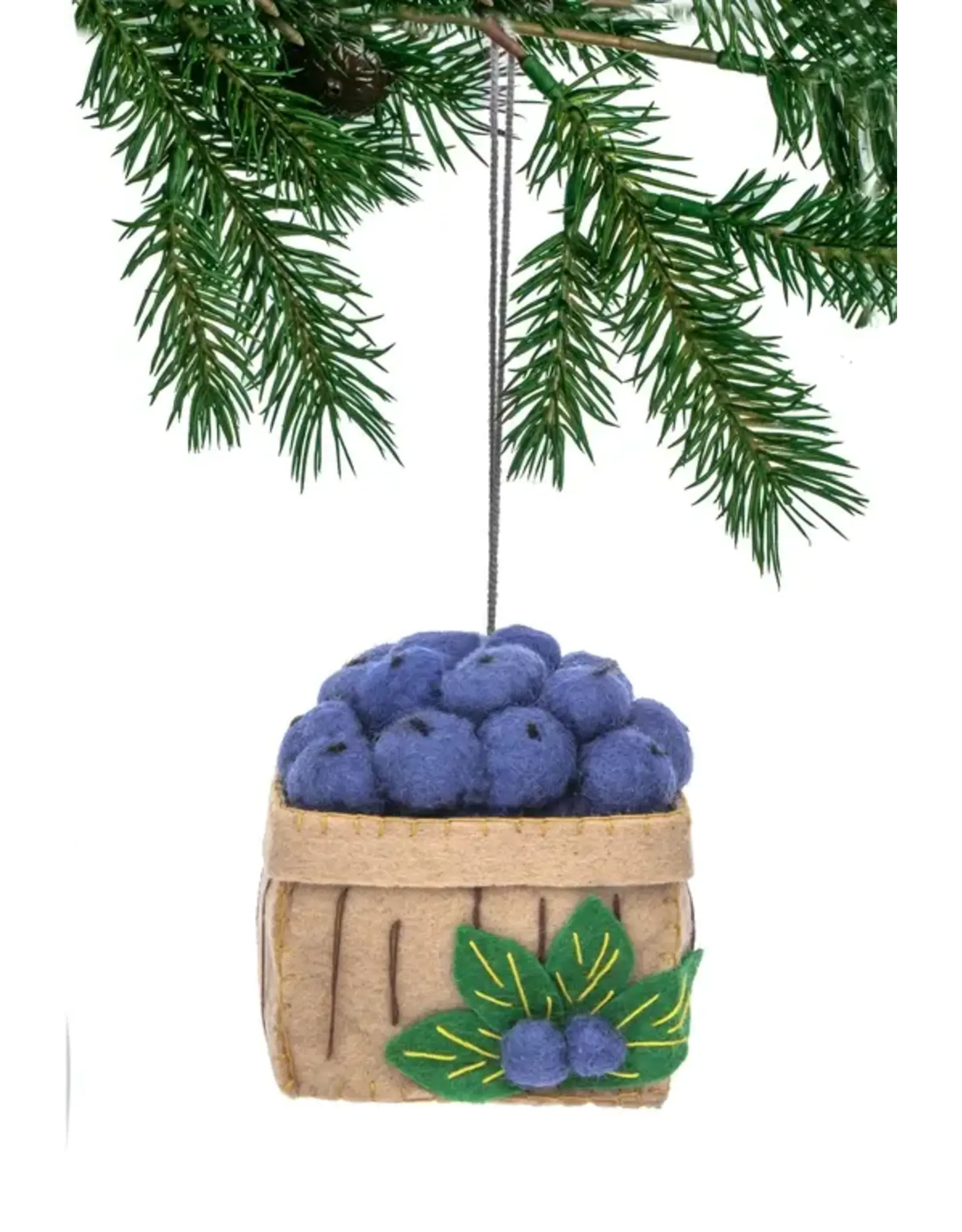 Blueberry Basket Ornament