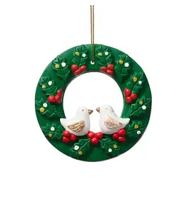 Peace Dove Wreath Christmas Ornament