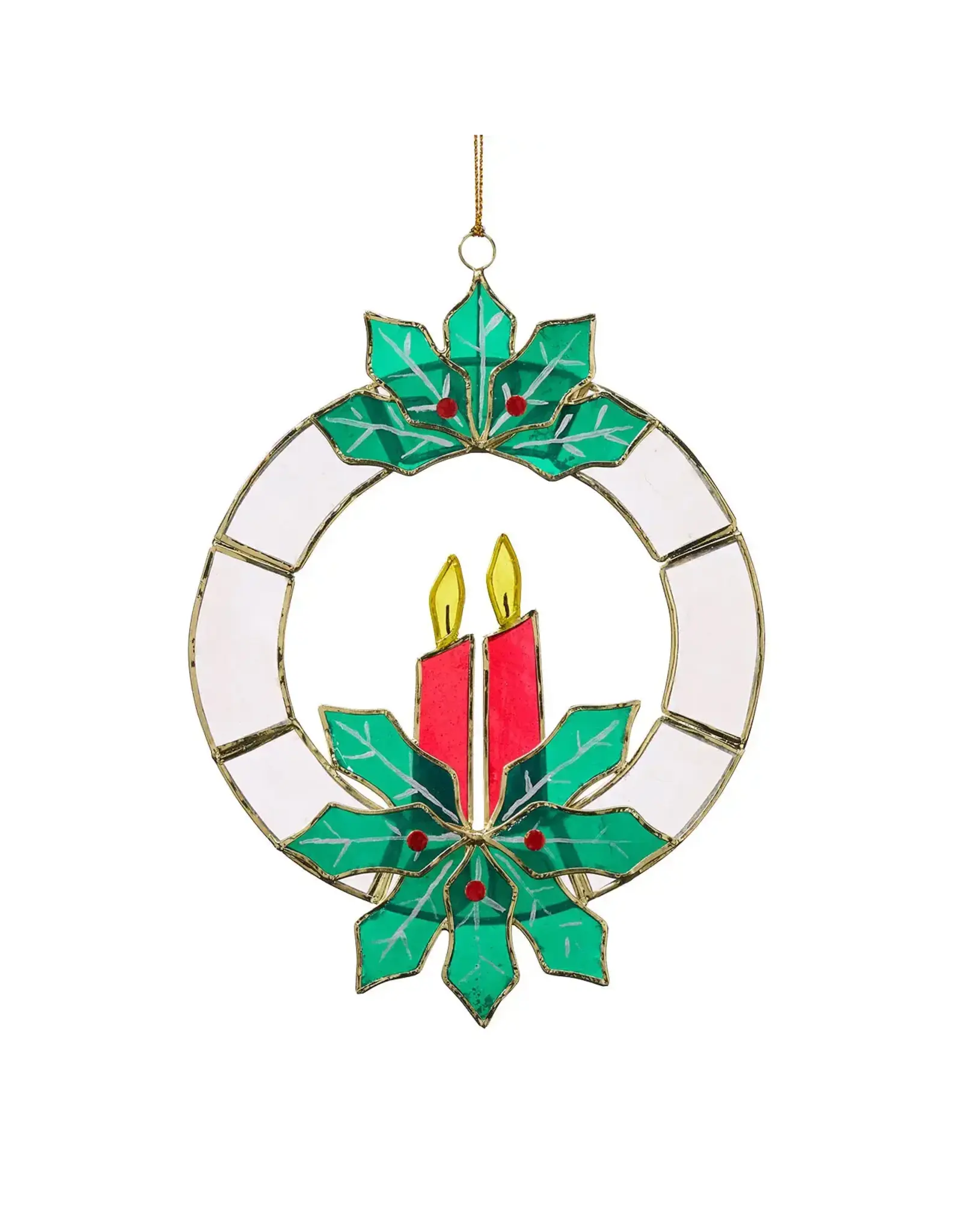 Capiz Wreath Christmas Ornament