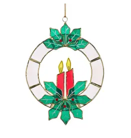 Capiz Wreath Christmas Ornament