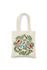 Woodland Birds Embroidered Tote Bag, India