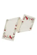 Cardinal Embroidered Table Runner