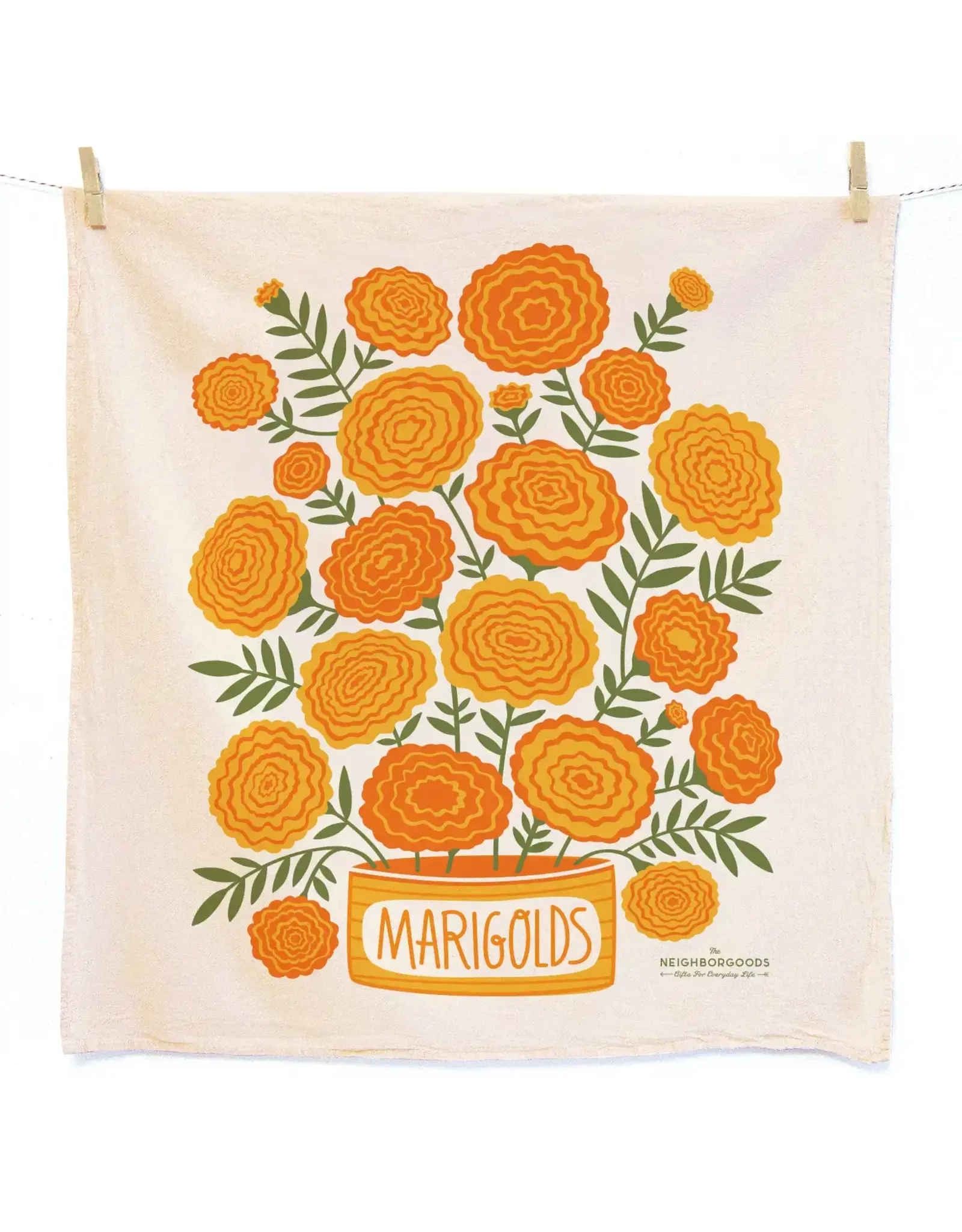 Hello Sunshine (Sunflower,Marigold) -Tea Towel Set of 2