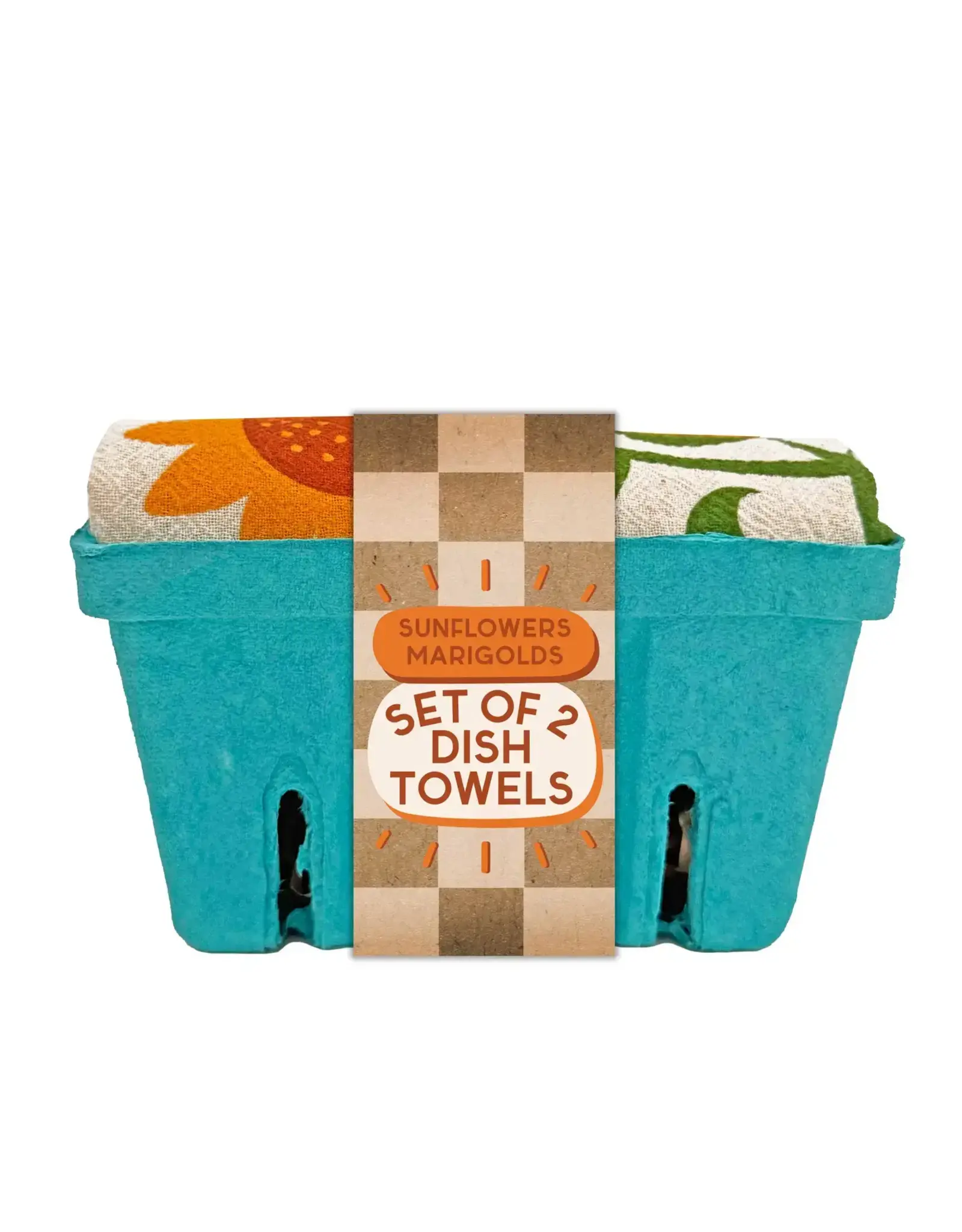 Hello Sunshine (Sunflower,Marigold) -Tea Towel Set of 2