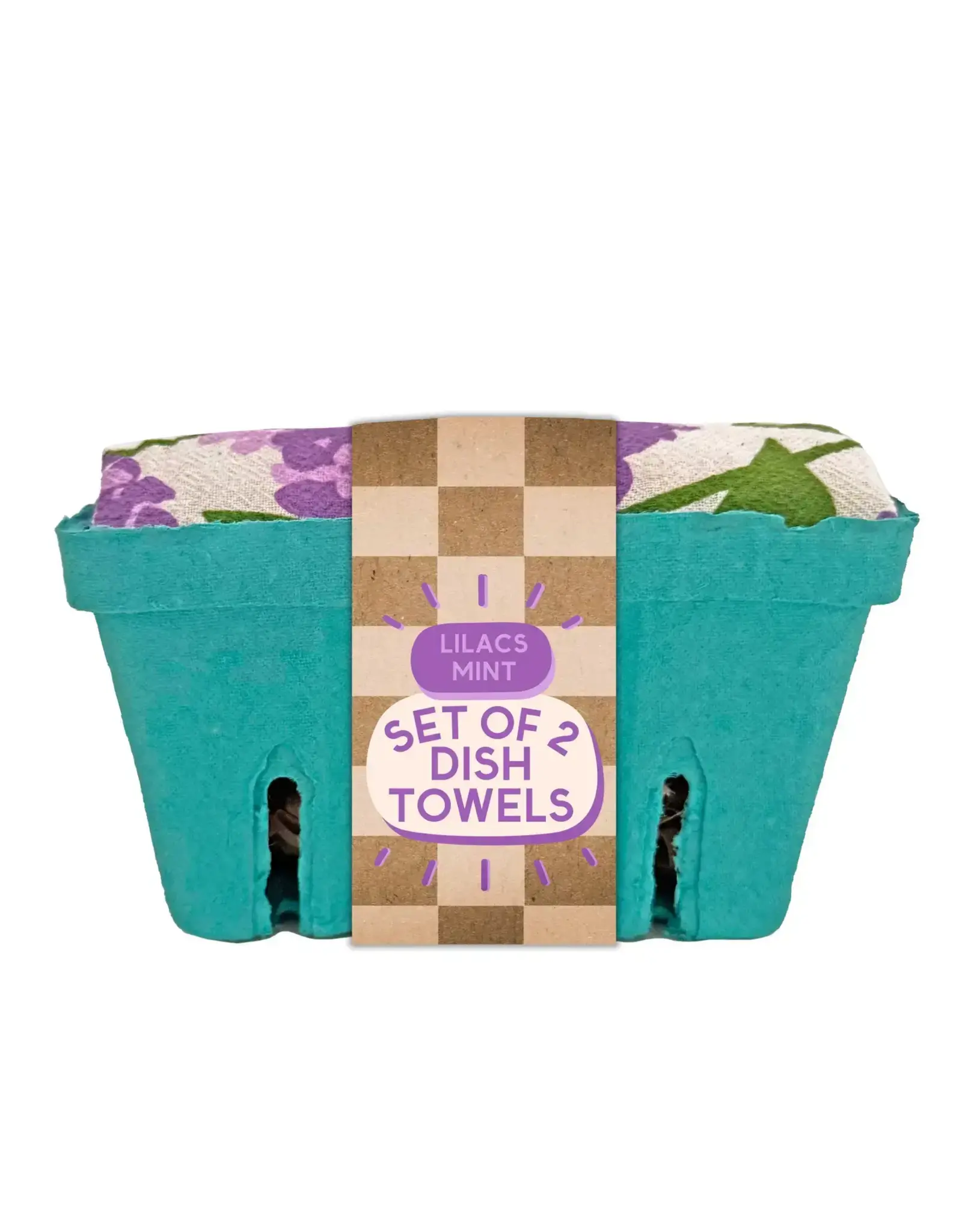 I Lilac Purple (Mint, Lilac) - Tea Towel Set of 2