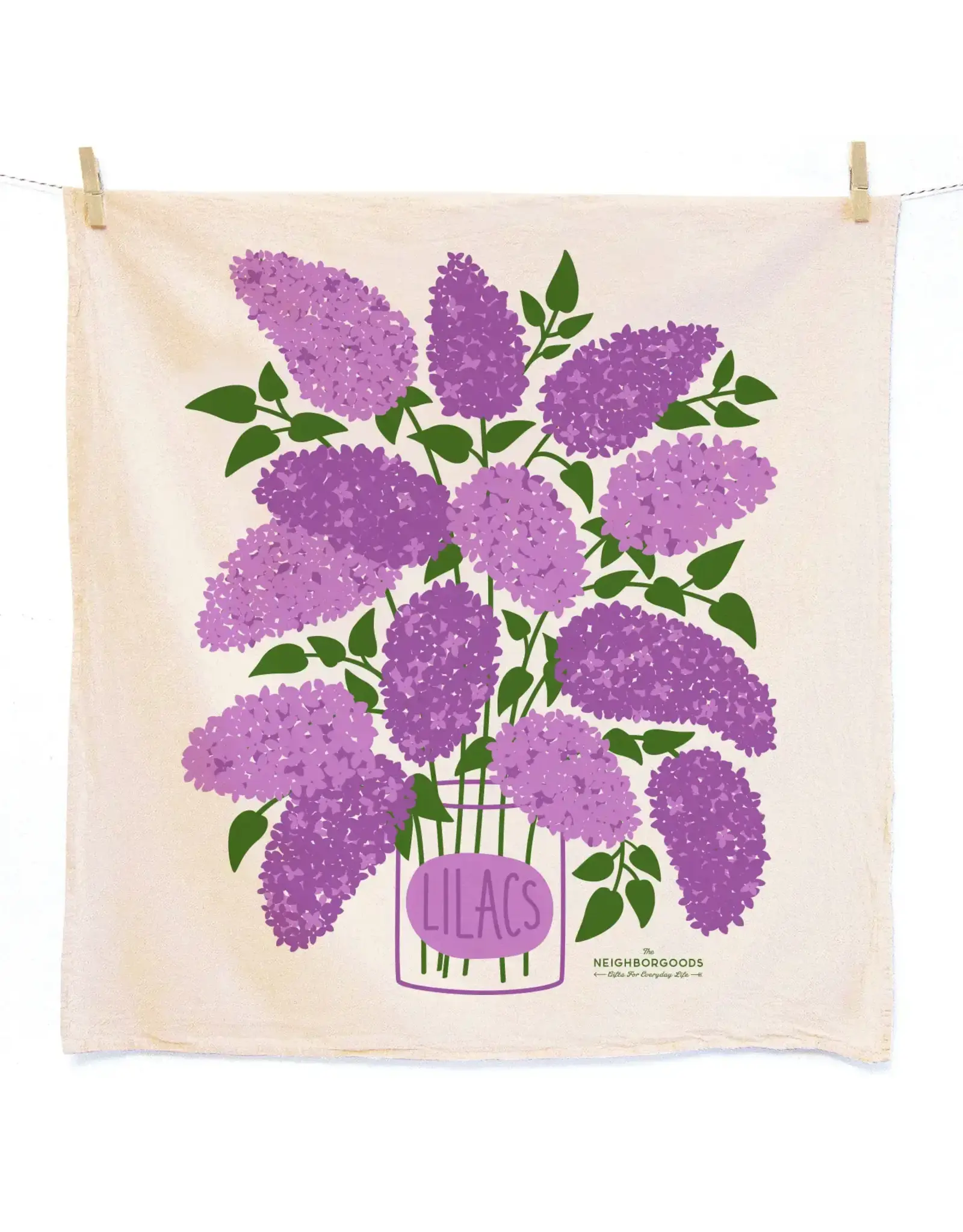 I Lilac Purple (Mint, Lilac) - Tea Towel Set of 2